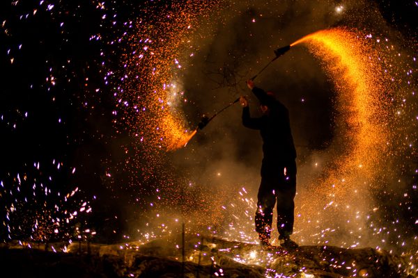 spectacle feu Celsius Drusenheim Noël en plein air